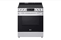 LG Electric Range, 30 inch Exterior Width, Self Clean, Convection, 5 Burners, 6.3 cu. ft. Capacity, Storage Drawer, Air Fry, Stainless Steel colour