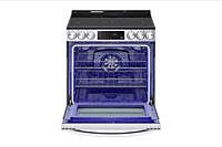 LG Electric Range, 30 inch Exterior Width, Self Clean, Convection, 5 Burners, 6.3 cu. ft. Capacity, Storage Drawer, Air Fry, Stainless Steel colour